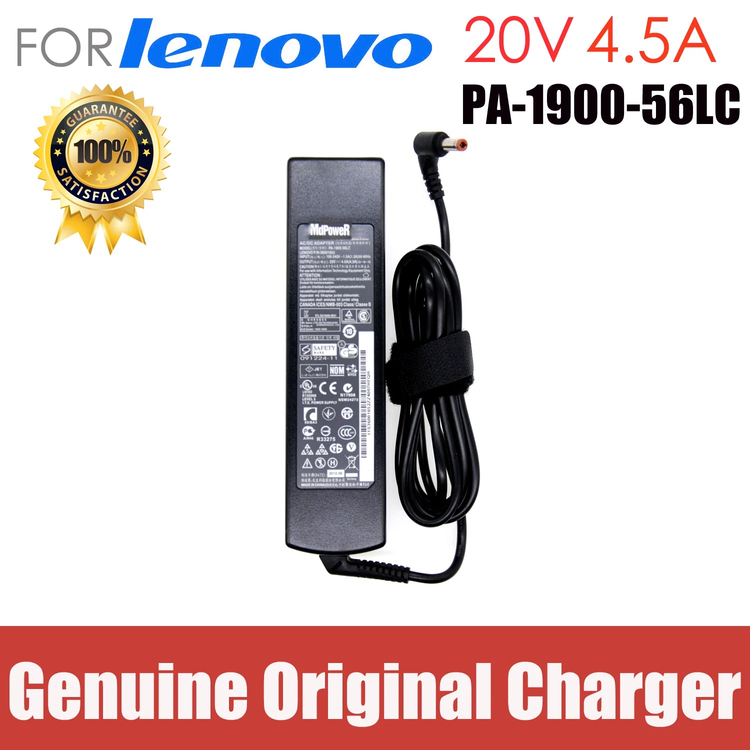 original 20V 4.5A 90W AC Adapter Laptop Charger For lenovo G450 G455 G460 G460e G465 G470 G475 G480 G485 G560 G565 G570 G575