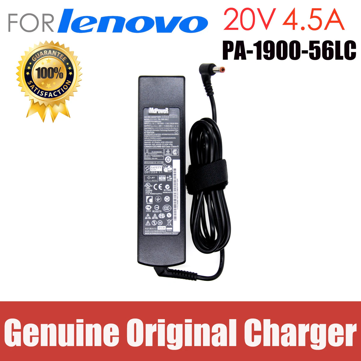 original 20V 4.5A 90W AC Adapter Laptop Charger For lenovo G450 G455 G460 G460e G465 G470 G475 G480 G485 G560 G565 G570 G575