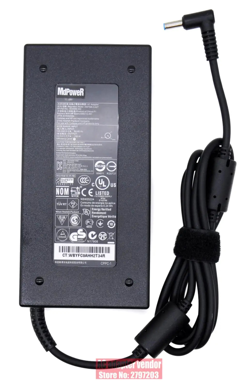 Genuine 775626-003 776620-001 19.5v 7.7a ac power adapter for hp TPN-DA03 Q173 Q174 ZBOOK 15 G3 G4 OMEN 15 PAVILION 15T charger