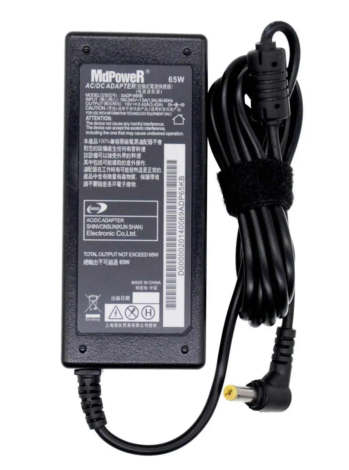 19V 3.42A FOR Gateway MS2285 MS2274 NV78 CPA09-A065N1 A065R035L A11-065N1A NV40 NV44 NV48 NV53A NV55C laptop charger ac adapter
