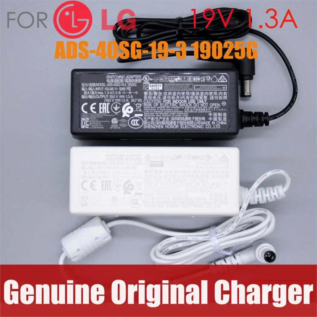 Original new FOR LG 19V 1.3A ADS-40SG-19-3 19025G AC adapter Power supply Charger cord