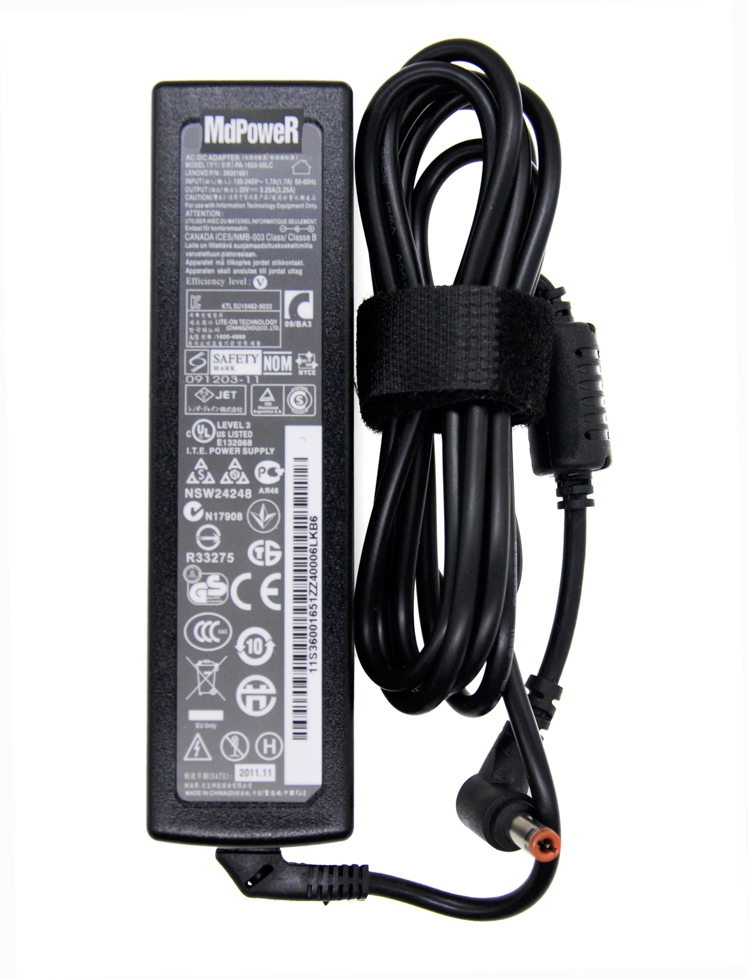 original 20V 3.25A AC Adapter Laptop Charger For lenovo B470 B570e G470 G570 G770 V570 Z400 P500  Z560 PA-1650-56LC ADP-65KHB