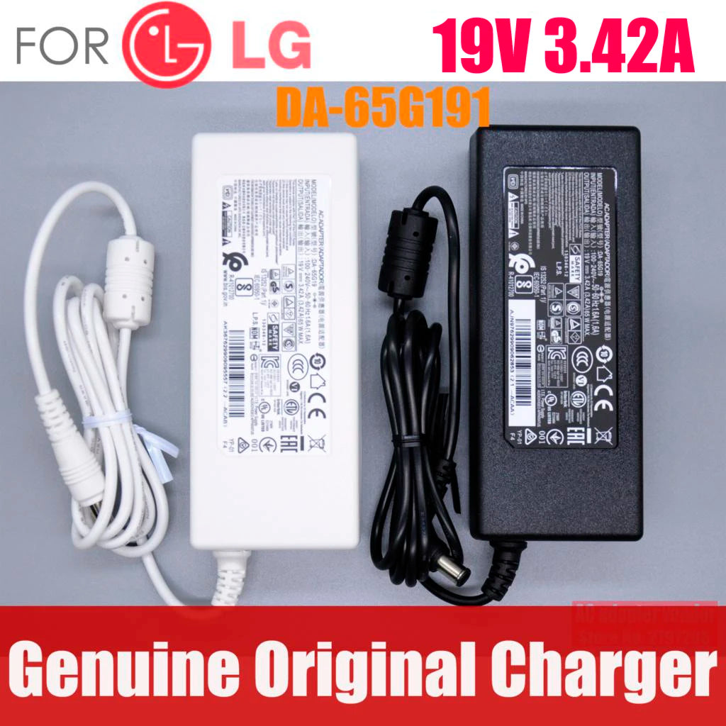 new Original FOR LG 19V 3.42A LCAP39 DA-65G19 PA-1650-68 49LF5100-CA ADS-65FAI-19  AC adapter Power supply Charger White Black