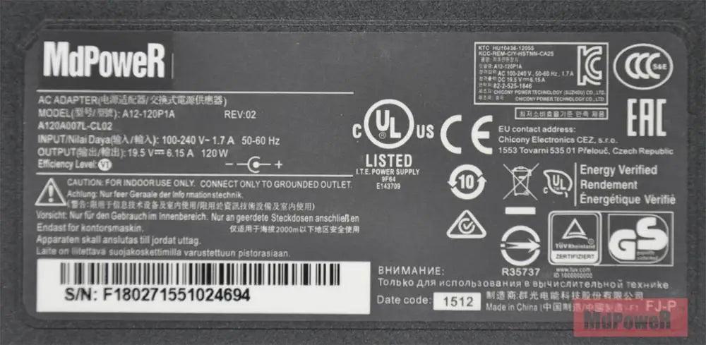 Genuine Chicony 19.5V 6.15A 120W Power supply for MSI GE60 GE70 GP60 PE62 GE72 GF63 16GH AC adapter Laptop Charger  A12-120P1A