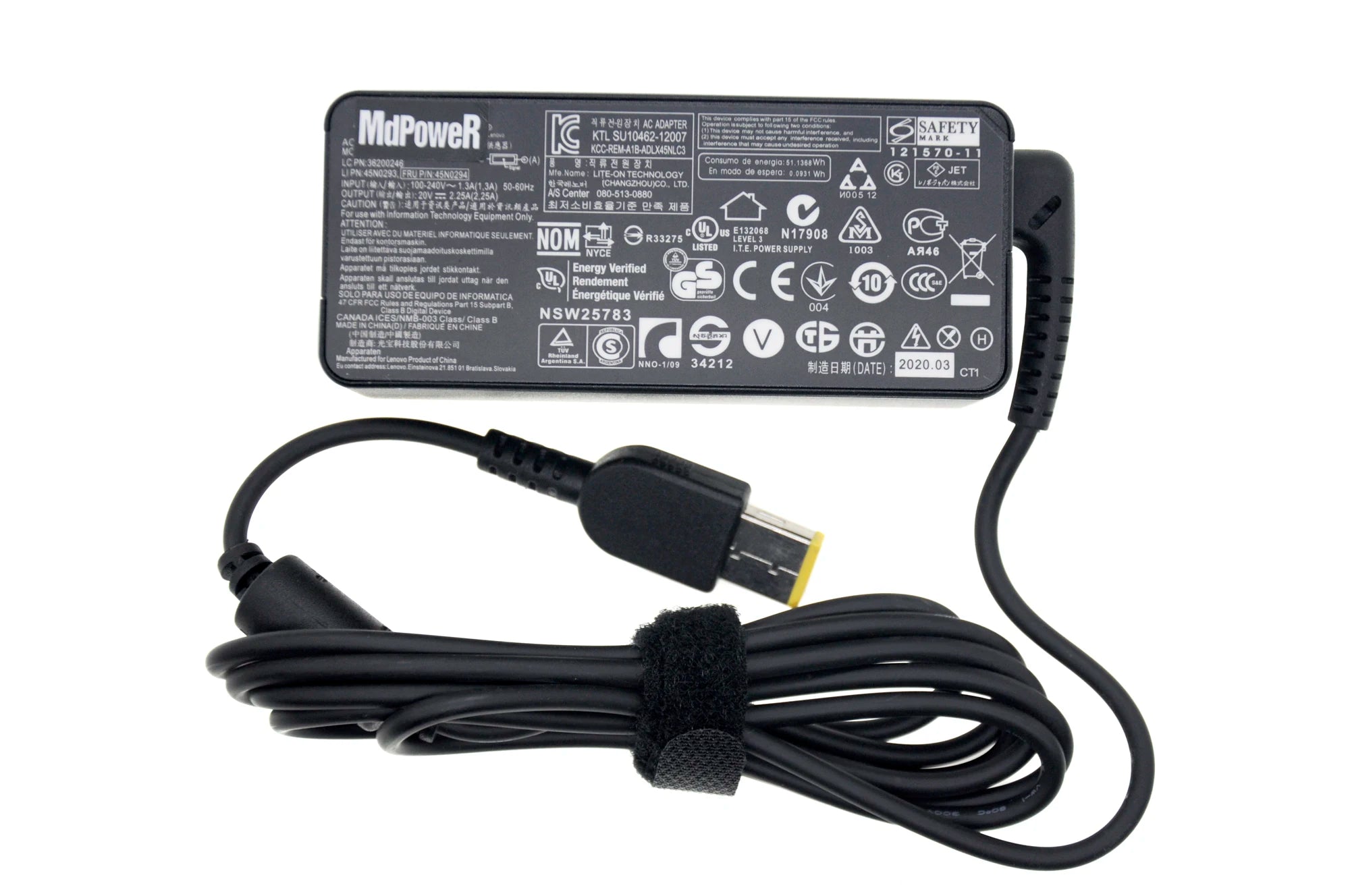 Original AC adapter FOR Lenovo Thinkpad X240 X230s X250 X240S X260 T450 T460 S1 S2 S3 S5 X1 YOGA 11E 20V 2.25A 45W Charger