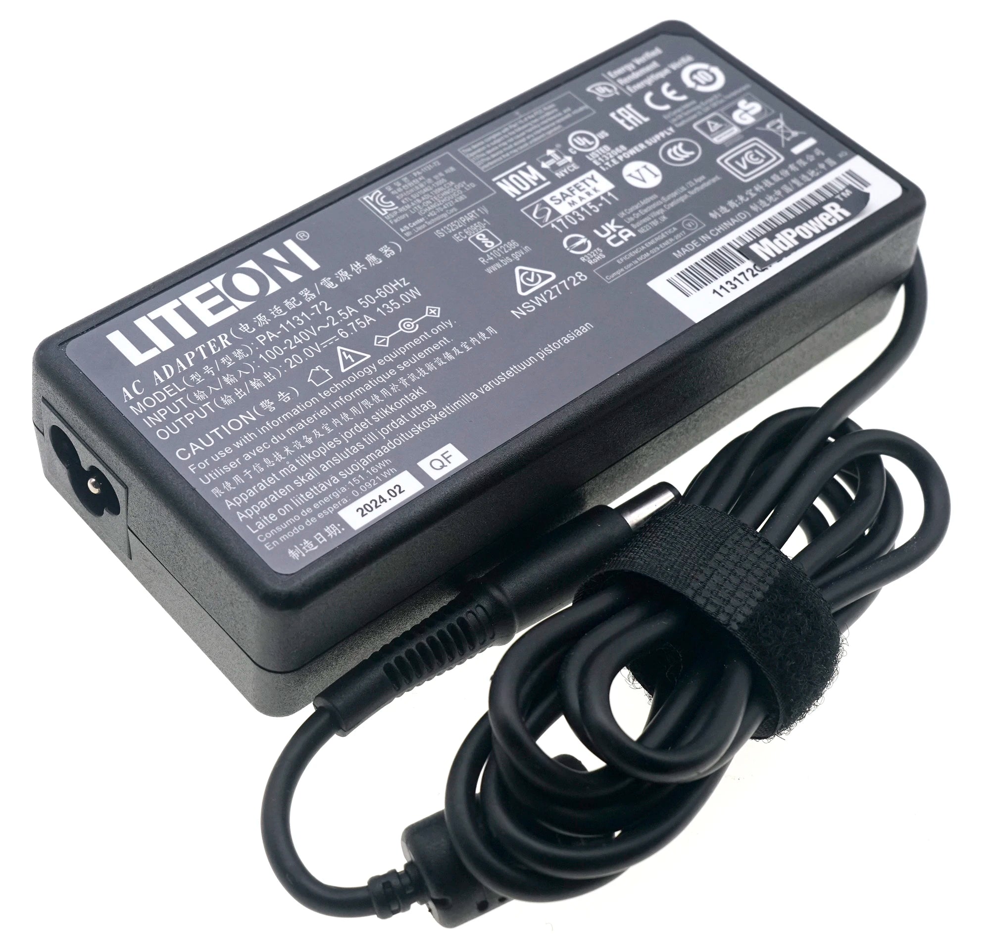 Original AC Adapter LITEON 20V 6.75A 135W PA-1131-72 Charger 7.4x5.0mm PA-1131-76 Laptop Power Supply Genuine