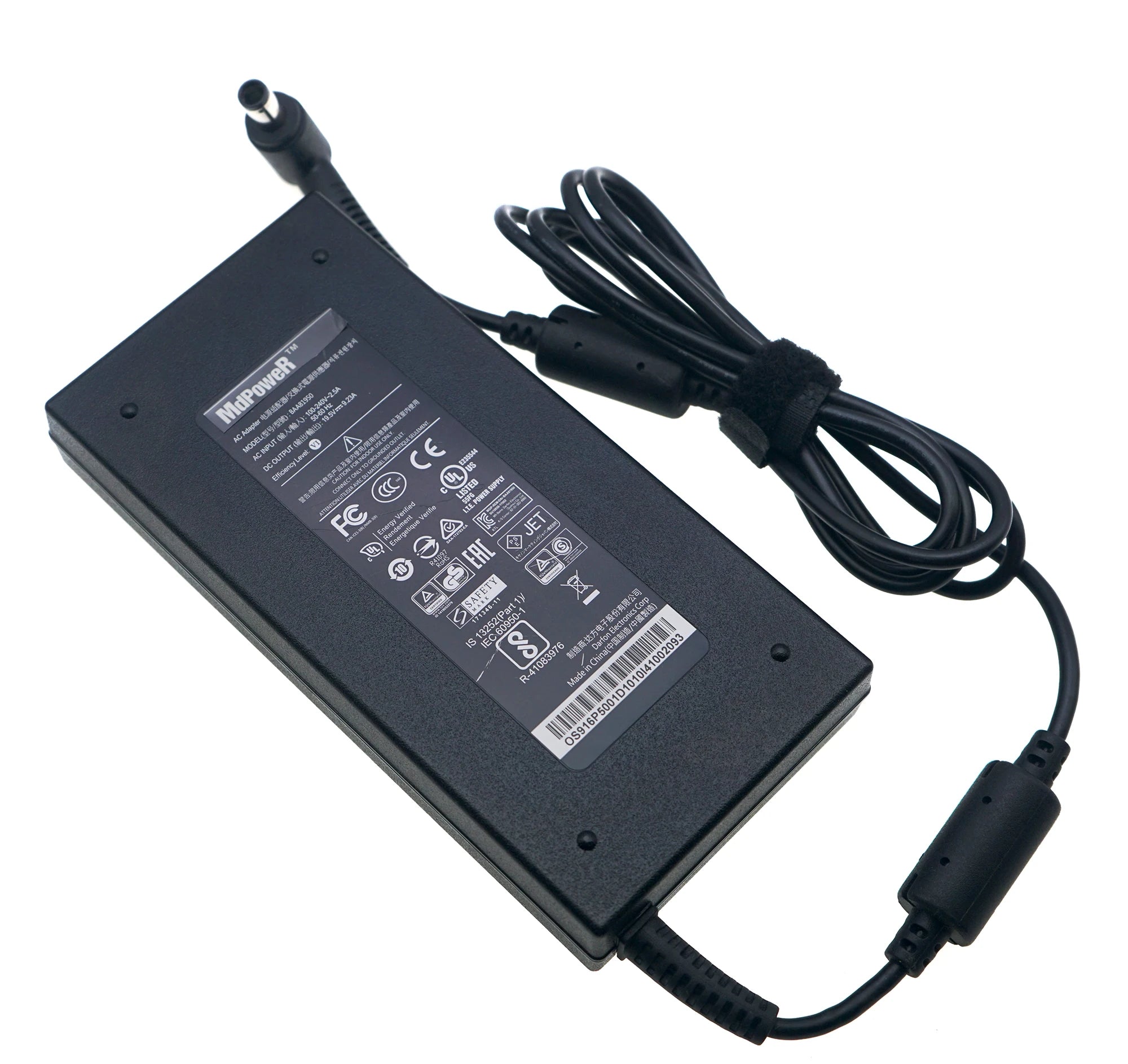 Genuine DARFON 19.5V 9.23A 180W BAA81950 ADP-180MB K AC Adapter For MSI GL63 GE75 GE63 GL73 GP63 GF65 8RE MS179E Power Supply