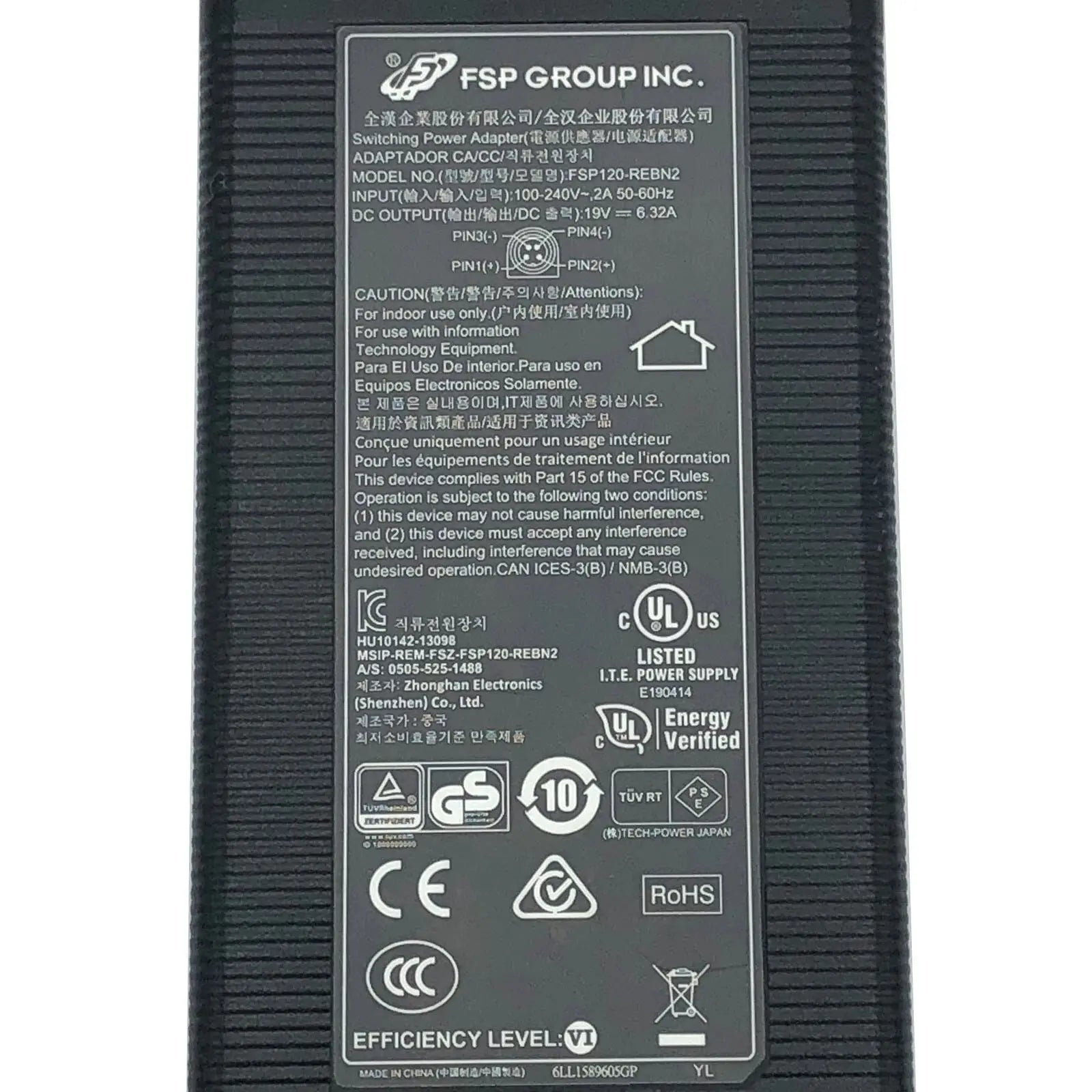 Genuine FSP120-AAB FSP120-AAA 19V 6.32A 120W 4PIN Switching Power Adapter for Thecus N4200ECO N4200 PRO MPC-424 Power Supply