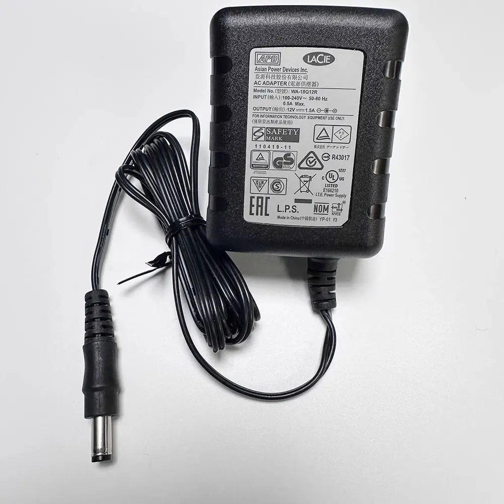 Original For LaCie Porsche LRDMU03 P9237 3.5inch Power Supply 12V 1.5A WA-18Q12R