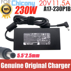 Genuine Chicony A17-230P1B 230W A230A038P AC Adapter Charger For MSI Creator 15 A10UH Laptop Power Supply 20V 11.5A 5.5x2.5mm