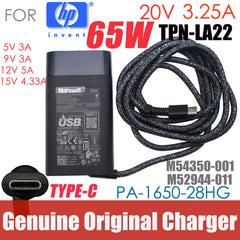Original 65W Type C AC Adapter Laptop Charger for HP EliteBook 830 G10 G9 G8 Power Supply TPN-CA10 20V 3.25A TPN-DA13 TPN-LA22