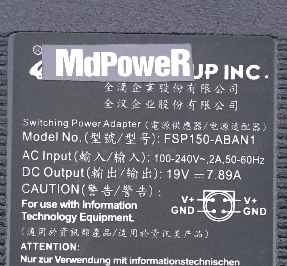 Genuine FSP 19V 7.89A 150W 4PIN FSP150-AAA AC Power Supply Adapter For TOBII TX300 GETAC X500 FSP150-ABAN2 FSP150-ABBN1 Charger