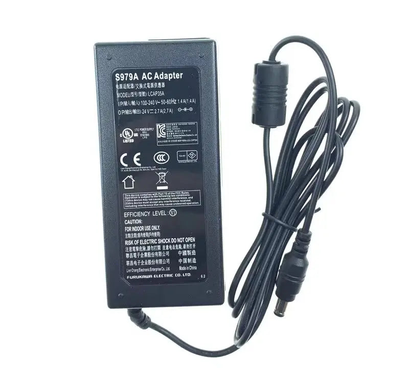 Original LCAP38 24V 2.7A 65W 6.5*4.4mm AC Adapter For LG Monitor TV AAH-01 BN63-06990 Power Supply Charger