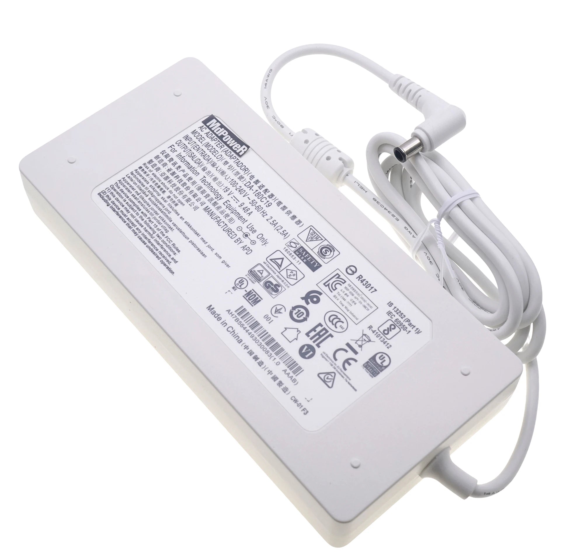Genuine 19V 9.48A 180W DA-180C19 AC Adapter Charger For LG 34UC99-W CURVED LED MONITOR EAY64449302 32UD99-W 38UC99W Power Supply