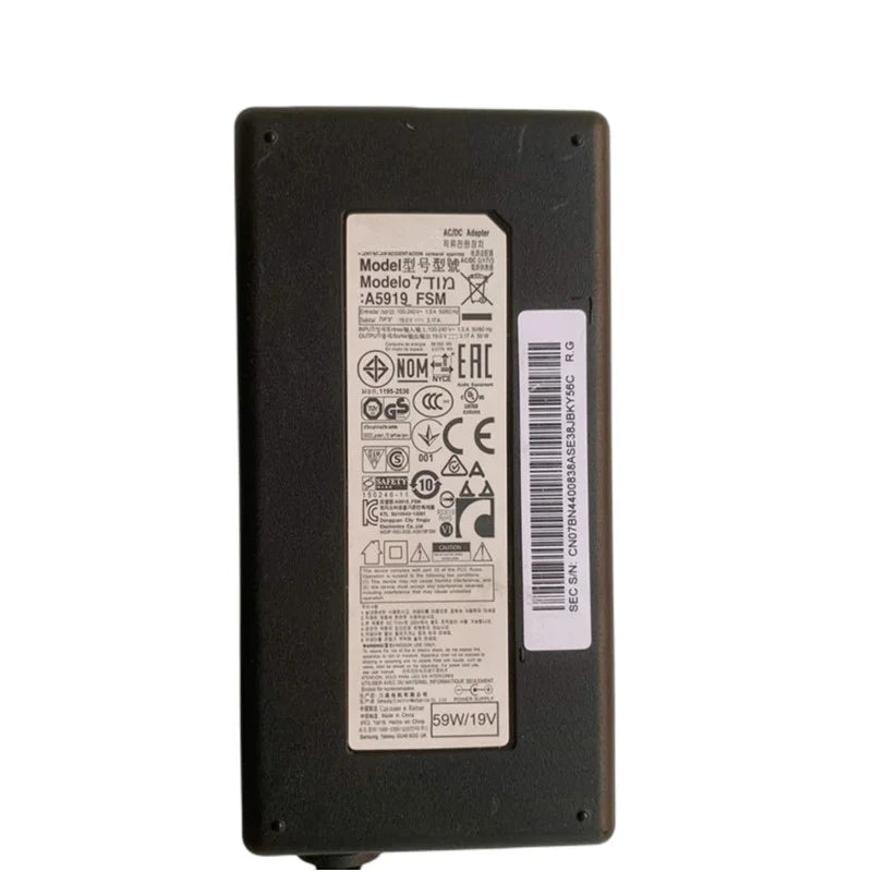Genuine 19V 3.17A 60W 6.5X4.4mm UE32J4000 A5919_FSM AC Adapter Power Supply For Samsung TV MONITOR UE32J4500 UE32J4510 Charger