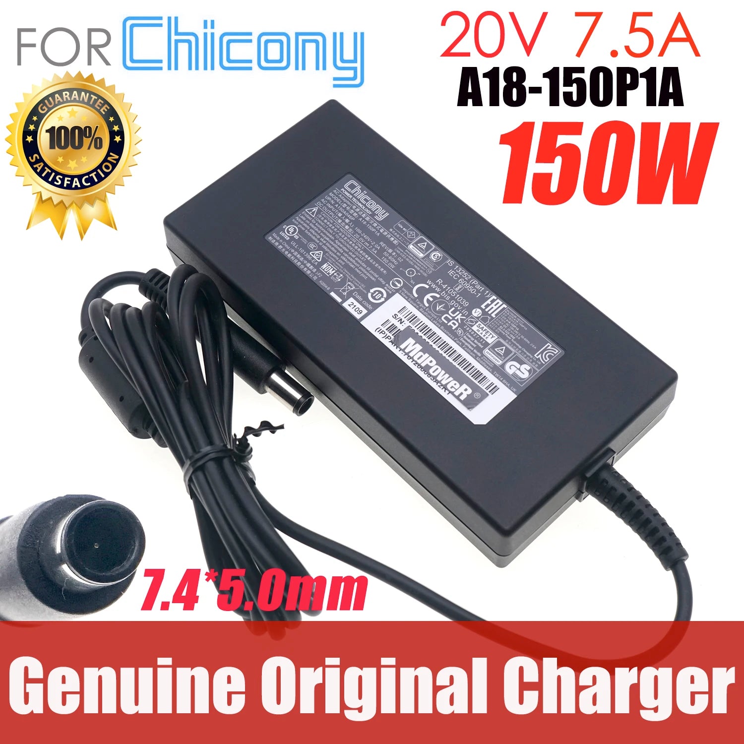 A18-150P1A Original AC Adapter Chicony 20V 7.5A 150W Charger 7.4x5.0mm Laptop Power Supply