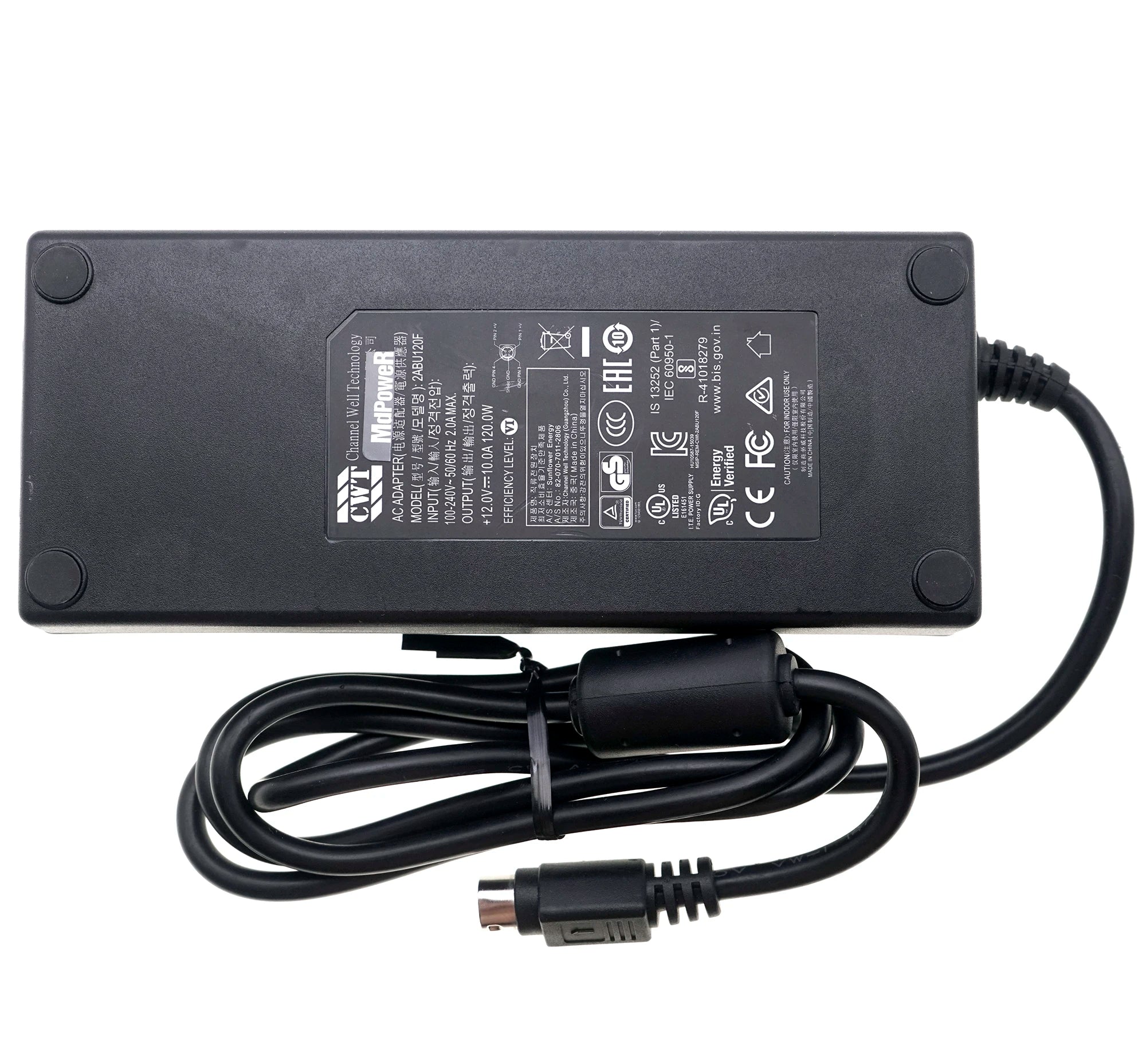 Genuine CWT 12V 10A 120W AC Adapter for QNAP TS-409  TS-410 TS-412 Turbo Synology DiskStation DS410 DS418 NAS Power Supply