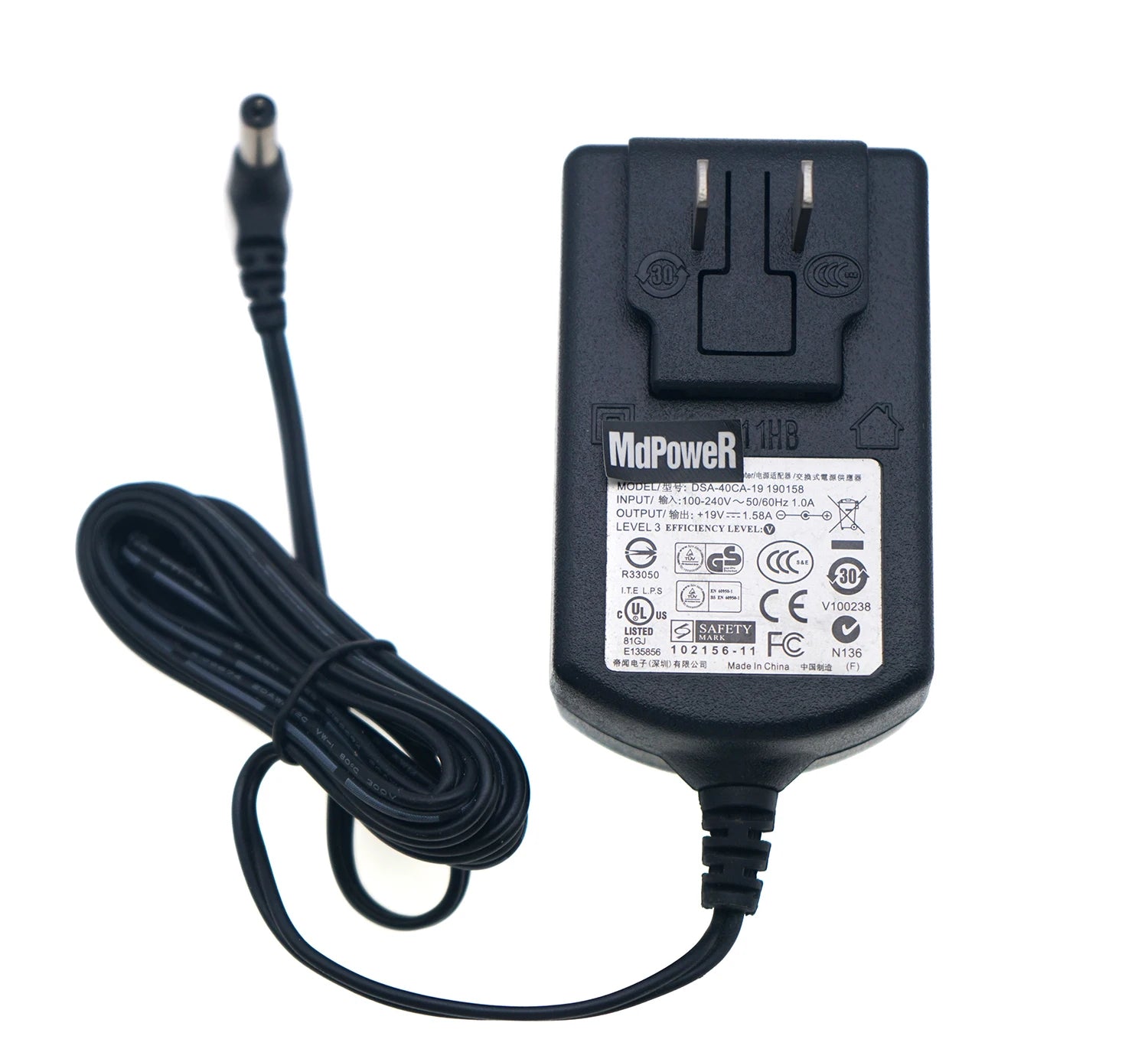 19V 1.58A Power Adapter For Acer LCD Monitor Power Supply G196HQL G206HL S190WL D255E G206HQL HP-A0301R3 DSA-40CA  S201HL S211HL