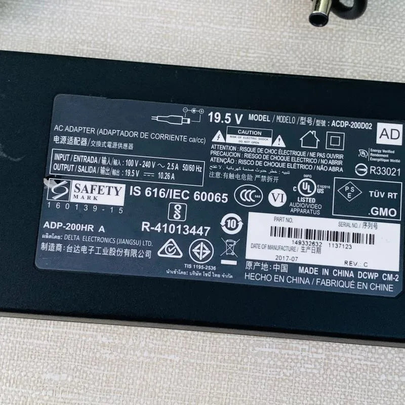 Genuine 19.5V 10.26A 200W ACDP-200D03 ADP-200HR A 149332631 TV AC Power Adapter For SONY KD-55X900E 4K ULTRA HD TV Power Supply