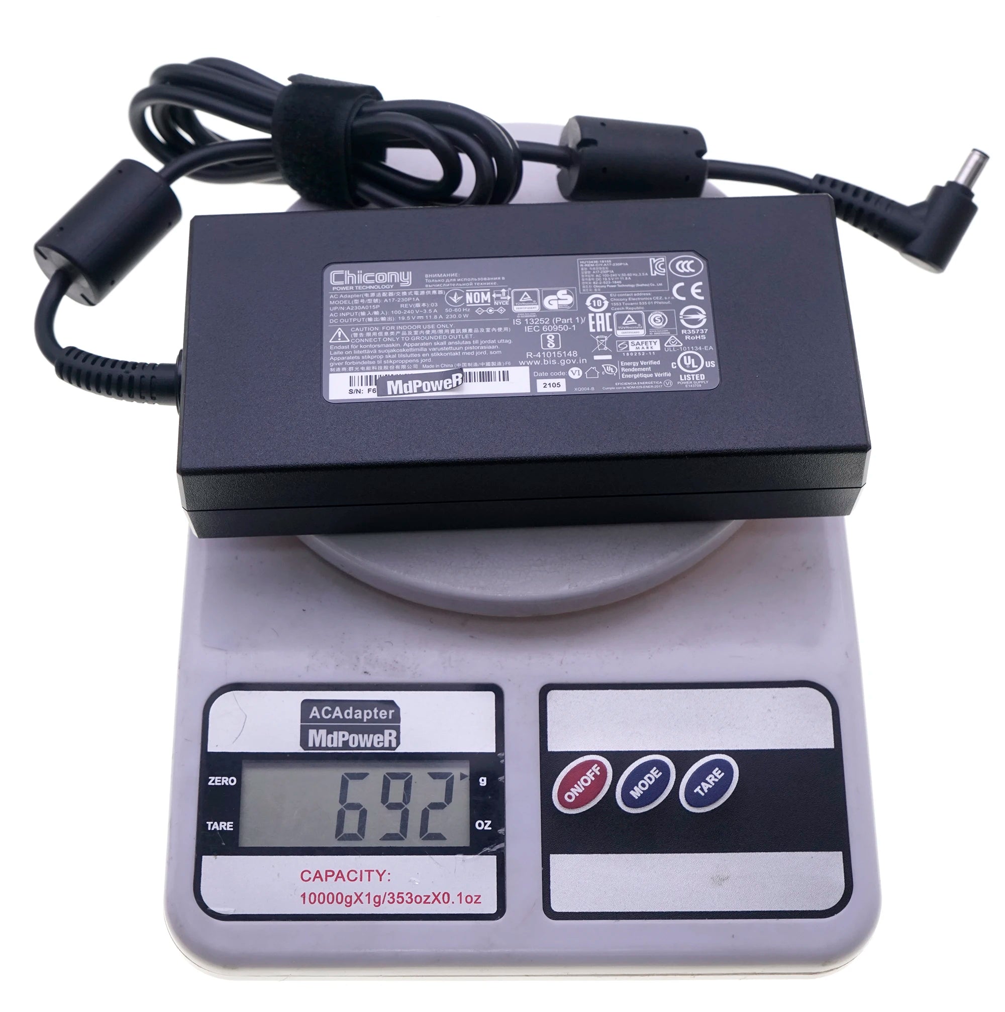 Original Chicony 19.5V 11.8A 230W A17-230P1A A230A022P AC Adapter Charger For MSI GIGABYTE AERO 17 15 15S Aorus 15p Power Supply