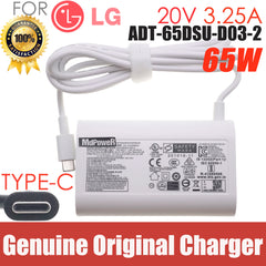 20V 3.25A 65W USB Type C ADT-65DSU-D03-2 ADT-65FSU-D03-EPK EAY65895911 Original AC Adapter Charger For LG gram 15Z90Q-P.ADB9U1
