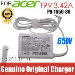 Genuine LITEON PA-1650-80 19V 3.42A 65W Charger For Acer Chromebook C720 C720P C740 C810 Laptop Power Supply AC Adapter 3.0*1.1