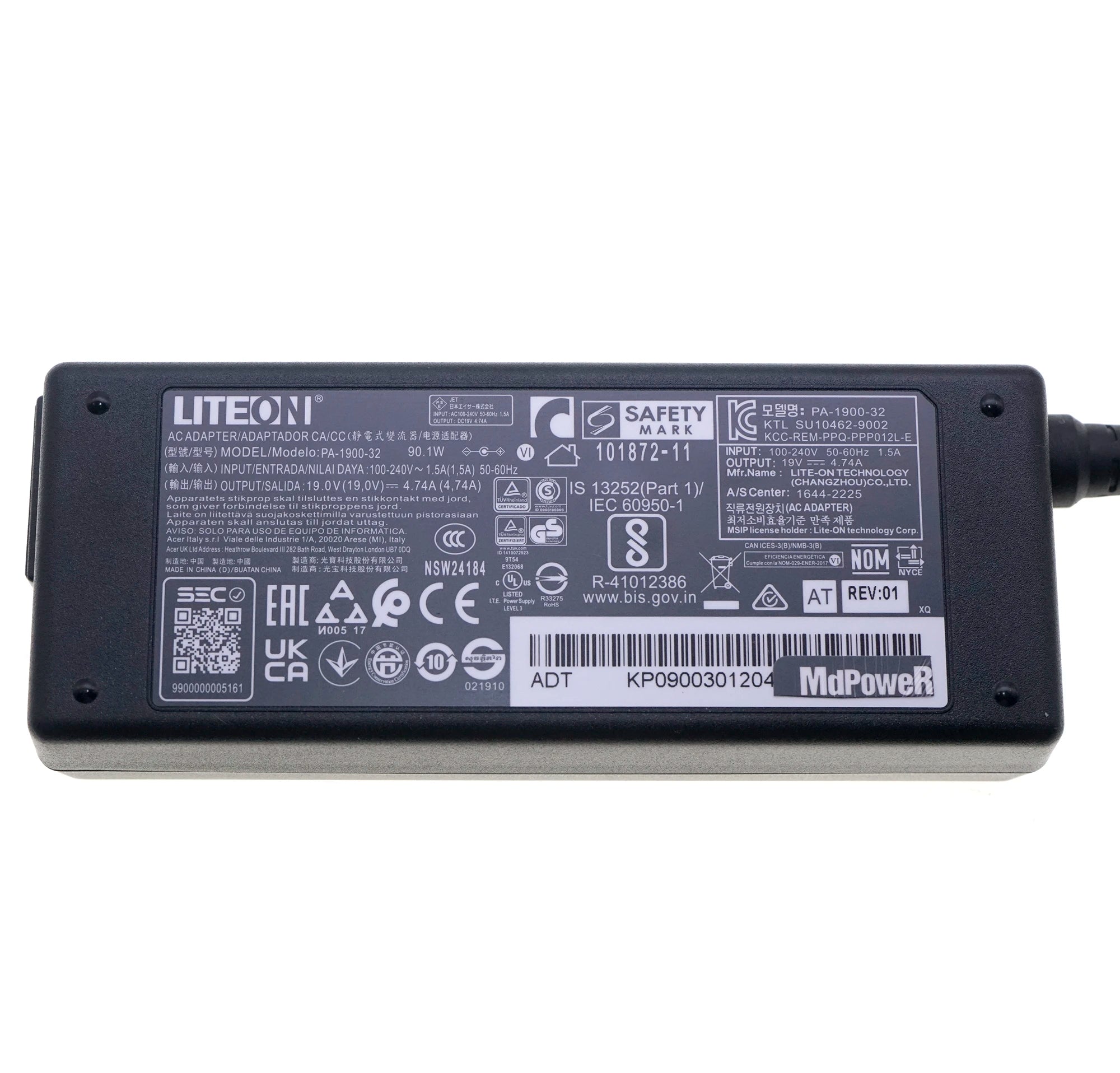 Genuine Liteon PA-1900-32 90W 19V 4.74A AC Adapter For ACER ASPIRE 3610 5735 1410 4741G Laptop PA-1900-34 A10-090P3A ADP-90MD H