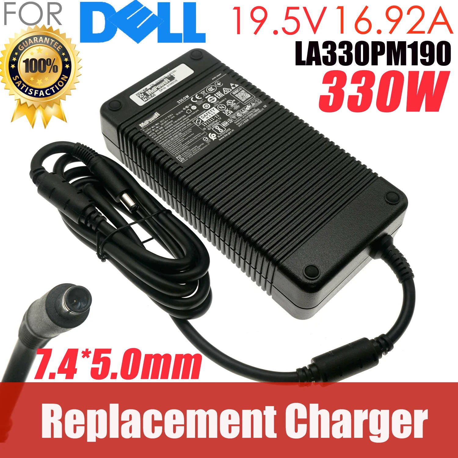 Original LA330PM190 19.5V 16.9A 330W AC adapter for Dell ALIENWARE R1 R5 R3 17 R4 M18 M17X M18X X51 M15 ADP-330AB D DA330PM111