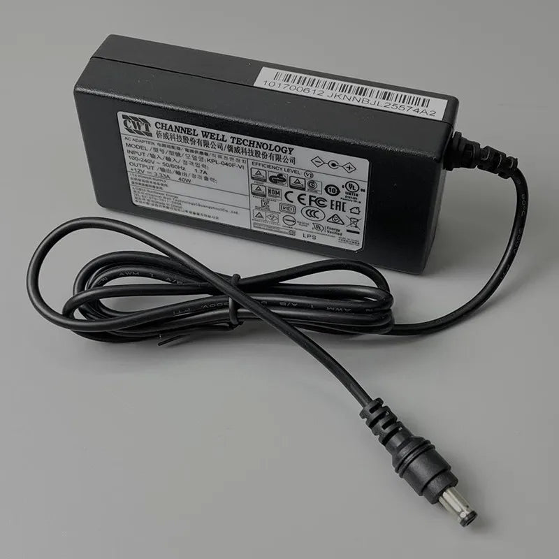 Genuine CWT KPL-040F-VI AC Adapter Charger For HIKVISION 7808HGH 7816HGH Video Recorder Adaptor KPL-040F 12V 3.33A 40W 5.5x2.1mm