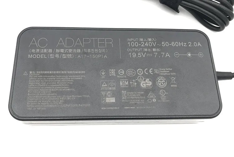 For Asus ROG Strix Hero GL503GE GL503VD GL503VD GL703GE AC Adapter Charger A17-150P1A ADP-150VB B 19.5V 7.7A 150W 5.5x2.5mm