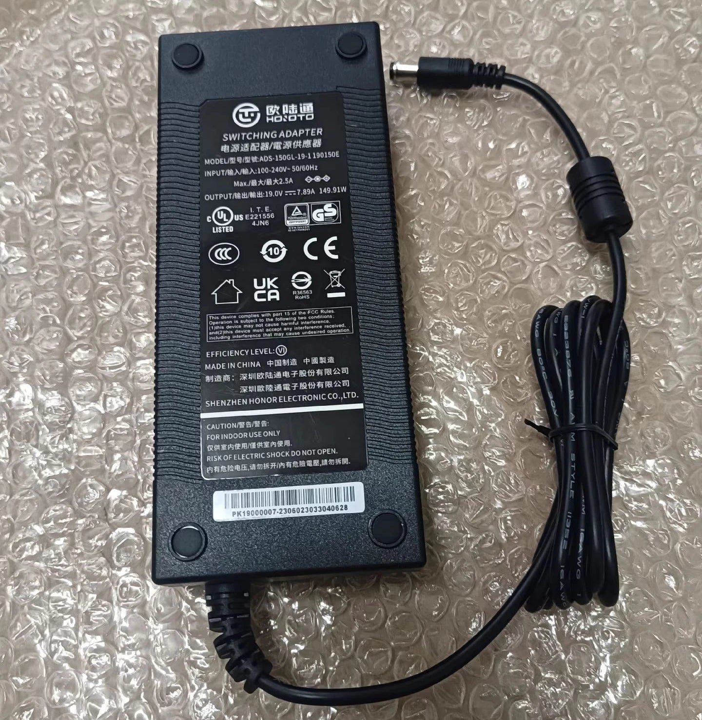 New Genuine HONOTO HONOR ADS-150GL-19-1 AC Adapter 19V 7.89A 6.3*3.0mm 150W Charger FOR Centerm v660 Power Supply