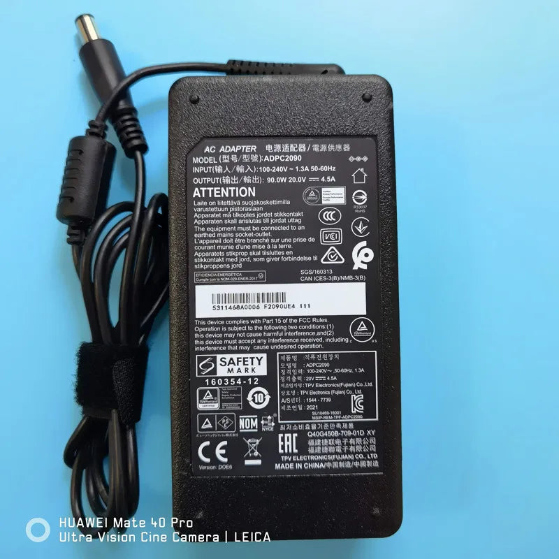 Genuine ADPC2090 AC DC Adapter 20V 4.5A 90W Charger For AOC AG251FZ CQ27G2U AG272QCX MSI OPTIX MPG27CQ XG3420C AG251FZ2 C3583FQ