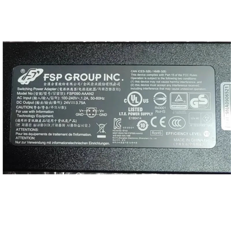 Genuine FSP090-AAAN2 FSP090-AAAN3 Switching Power Adapter 24V 3.75A 90W Charger For FSP H00000588 Power Supply 4 PIN (Din) Plug