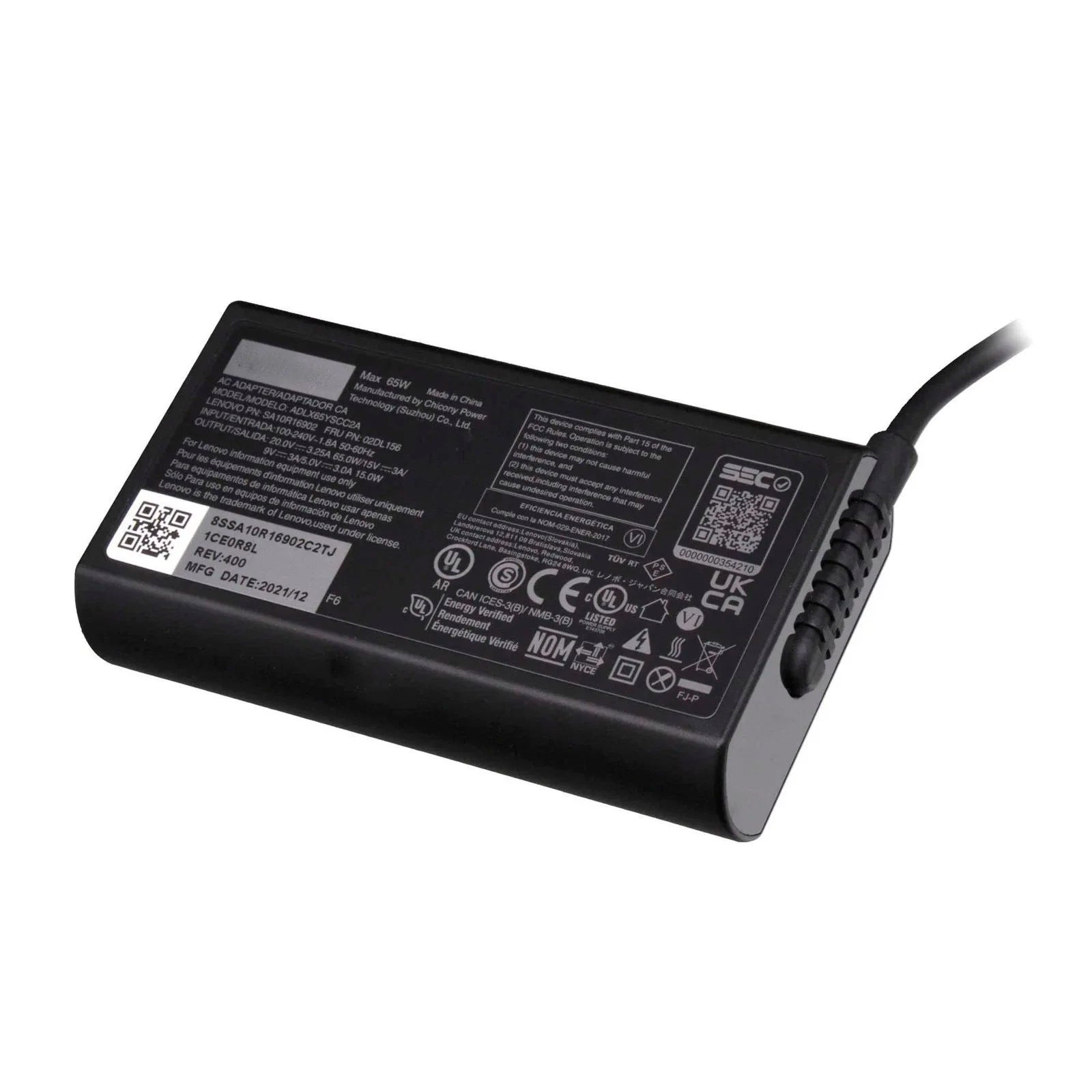 Genuine 65W 20V 3.25A AC Adapter 02DL151 ADLX65YSDC3A Charger For Lenovo THINKBOOK 14 15 13S X14 E15 T14S L13 R480 X1 L14 S22017
