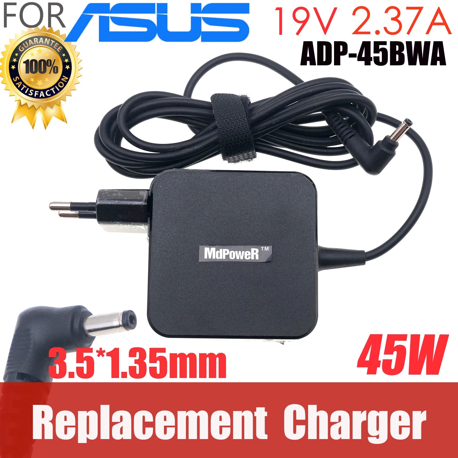19V 2.37A 40W 3.5*1.35mm For ASUS BENQ  ifunk joybook Haier Laptop AC Adapter power Charger ADP-45BWA