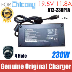 Chicony 19.5V 11.8A 230W A12-230P1A A230A003L ADP-230EB T AC Adapter Charger For CLEVO P770DM P750ZM P177SM P775DM GAMING Laptop