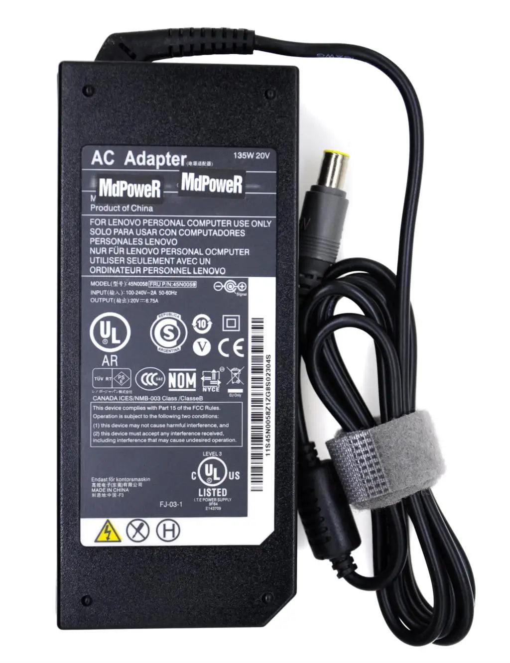 Original 20V 6.75A 135W Laptop AC Adapter Charger FOR Lenovo ThinkPad T520 T520i T530 W520 W530 45N0058 45N0055 45N0059