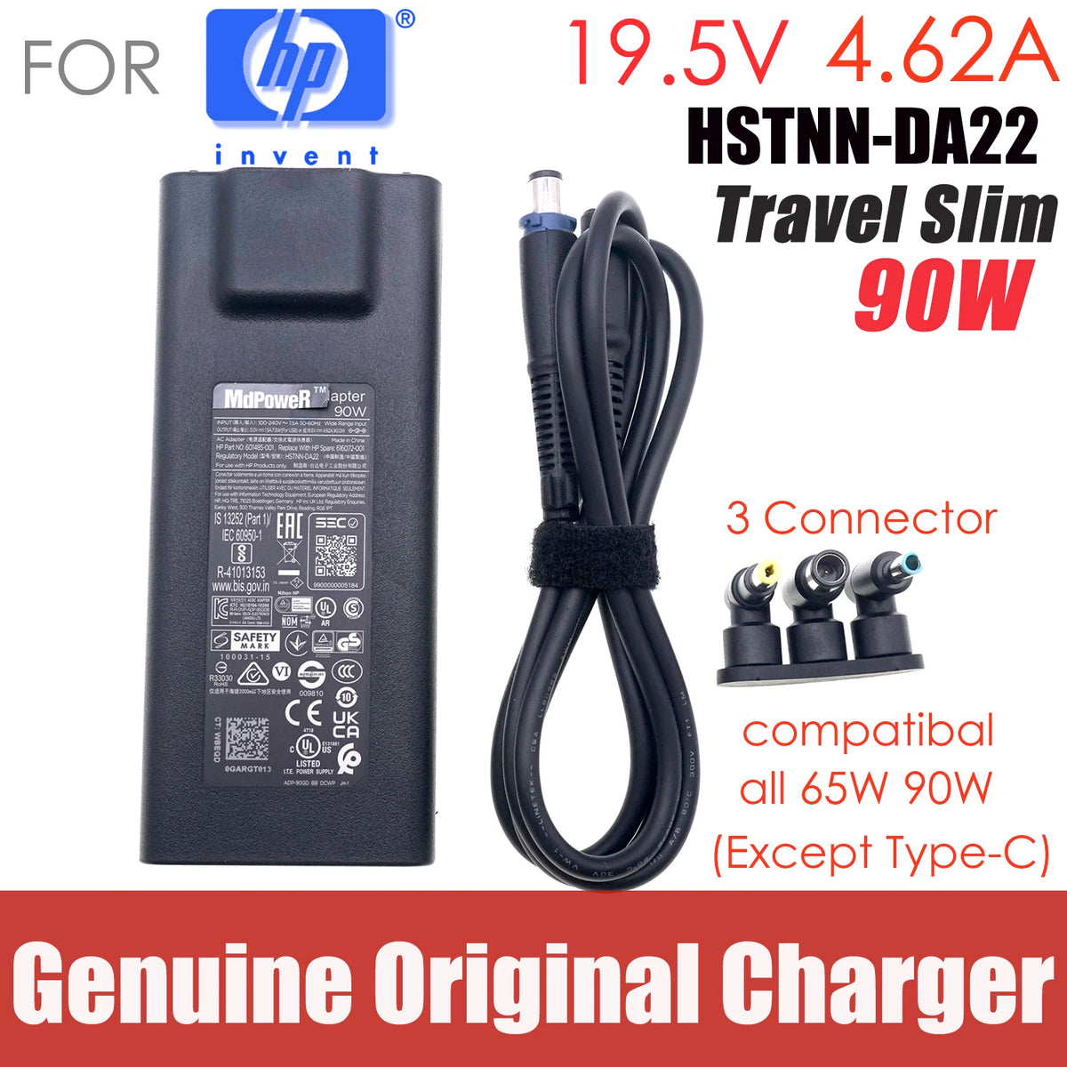 Original HSTNN-DA22 19.5V 4.62A 5V 1.5A USB 90W Slim Travel AC adapter For HP TPN-CA09 937532-850 TPC-CA57 PPP012D-L TPN-CA18