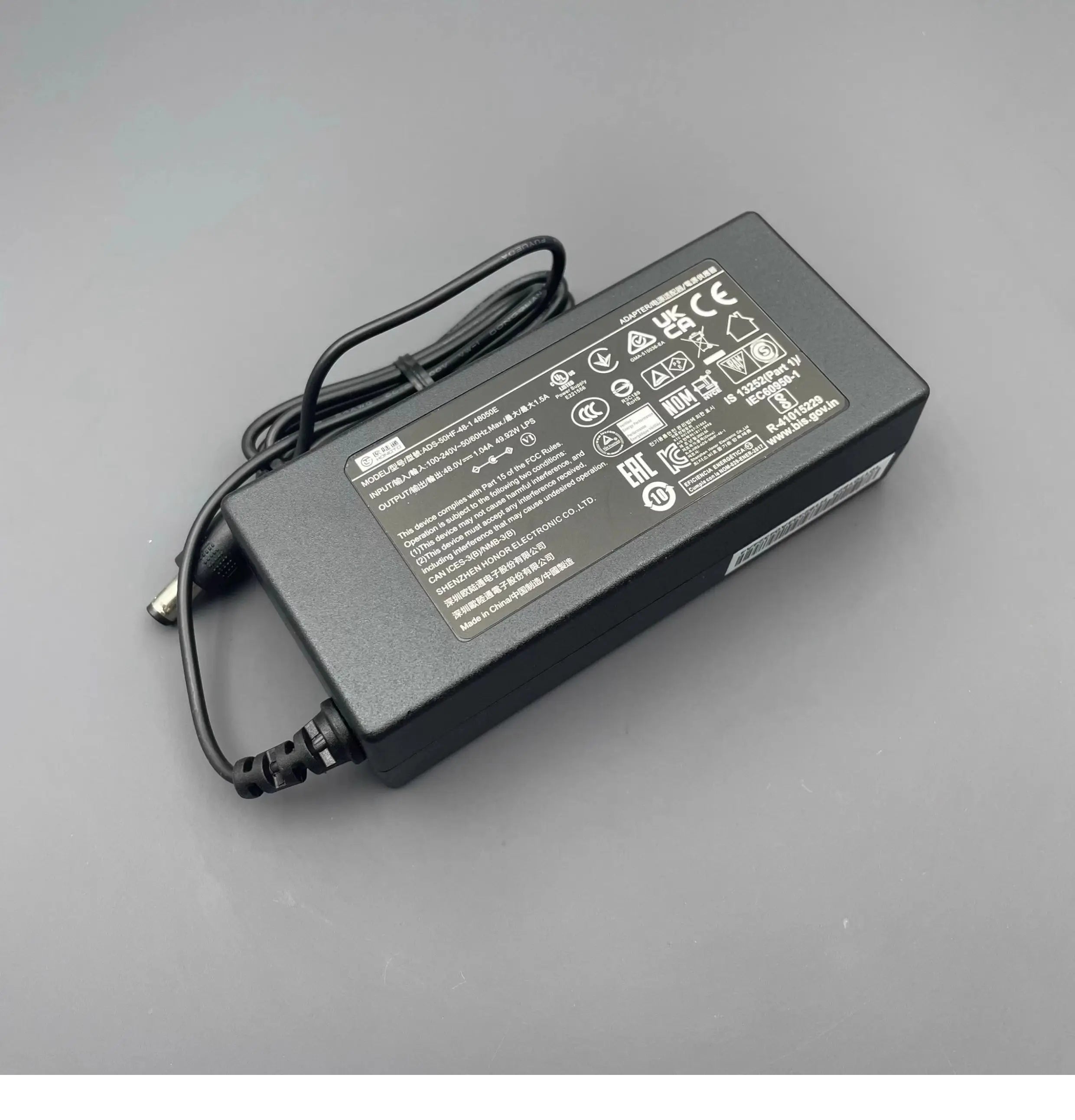 Original Honoto ADS-50HF-48-1 48050E AC Adapter 48V 1.04A 49.92W 50W Charger For Hikvision POE Power Supply