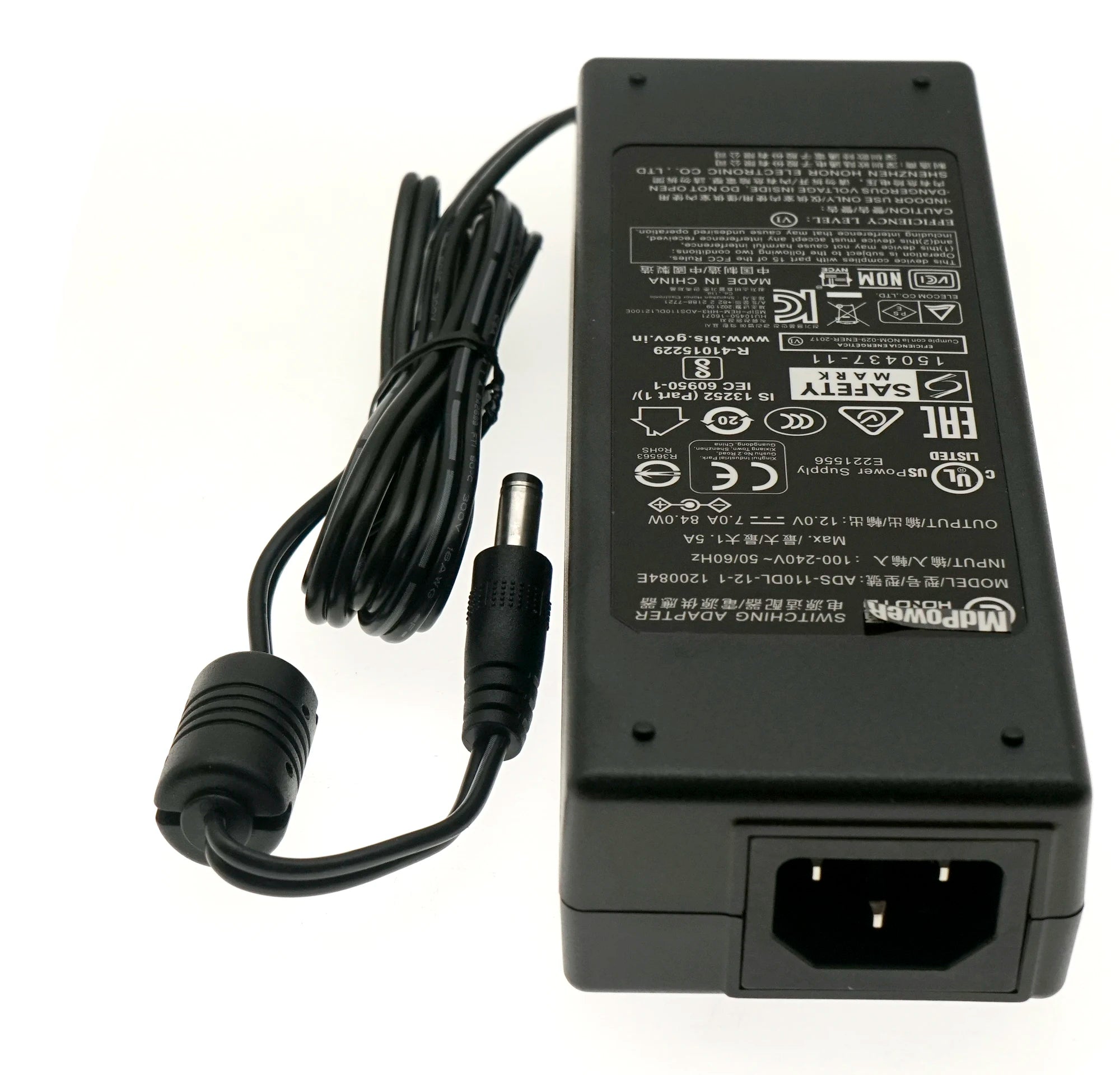 Genuine HONOTO Switching Adapter AC Charger ADS-110DL-12-1 120084E 12V 7A 84W  5.5x2.5mm For LaCie Power Supply Original