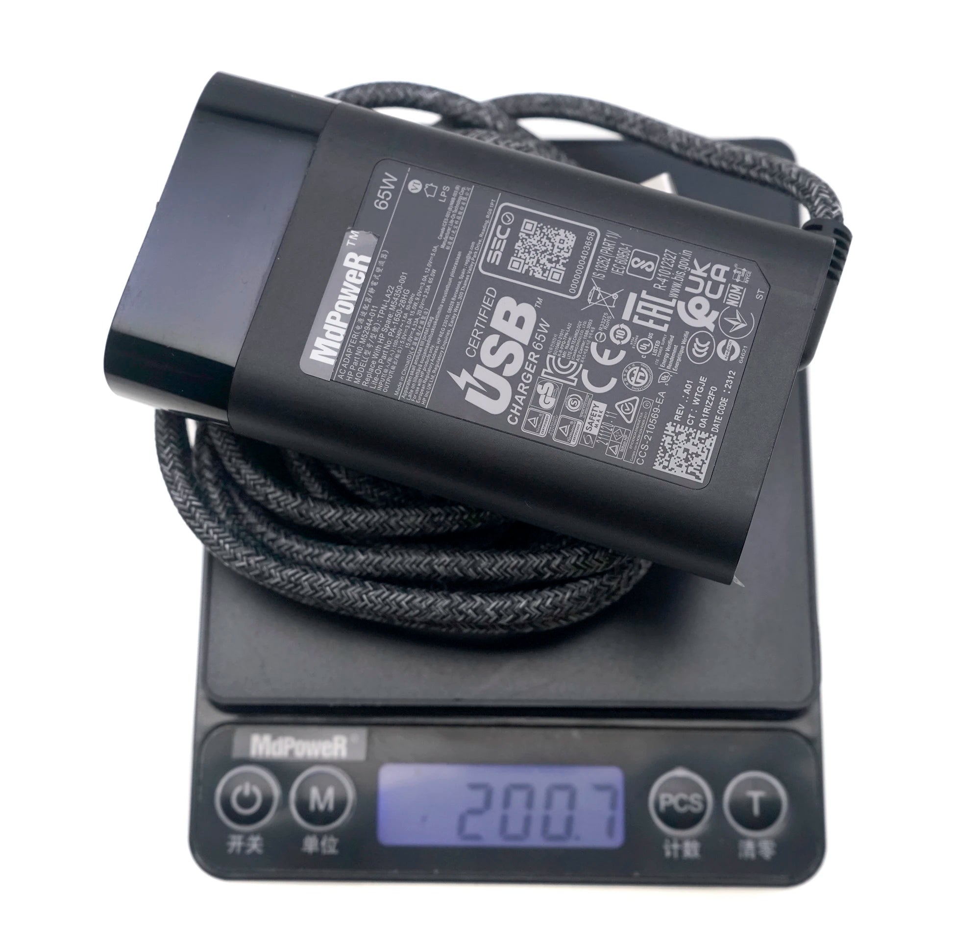 Genuine 65W USB Type C TPN-LA12 Laptop Adapter Charger for HP ELITEBOOK X360 1040 G6 G7 G8  830 G5/3WQ17EC M54350-001 TPN-LA22