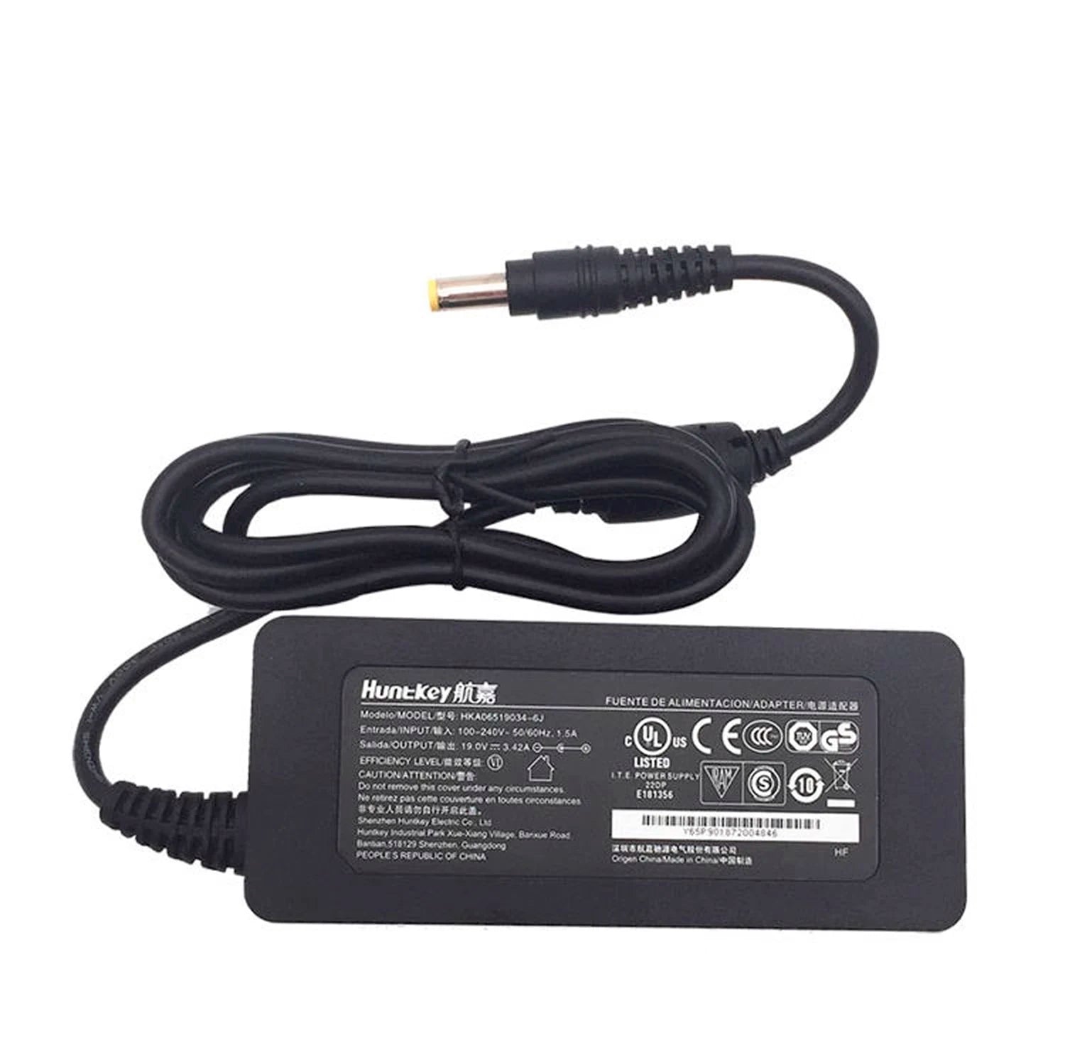 Genuine Huntkey 19V 3.42A 5.5*2.5mm AC Adapter Charger HKA06519034-6J HKA06519034-6C HKA06519034-6K 65W Monitor Power Supply