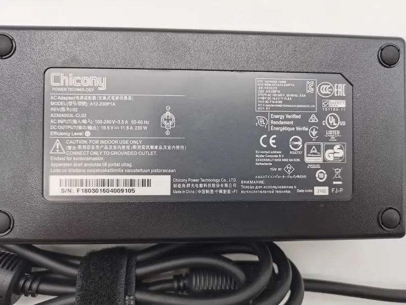 A12-230P1A 19.5V 11.8A 230W 4-Holes A230A003L Chicony AC Adapter Charger For MSI GT73EVR 7RE GT83VR Power Supply FSP220-ABAN1
