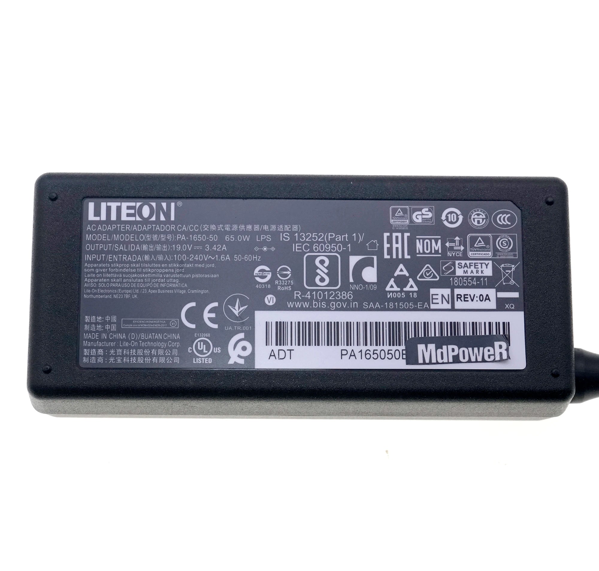 Genuine Liteon PA-1650-50 65W 19V 3.42A 7.4*5.0mm AC Adapter Charger Power Supply HKA06519034-6J