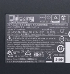 A18-150P1A Original AC Adapter Chicony 20V 7.5A 150W Charger 7.4x5.0mm Laptop Power Supply
