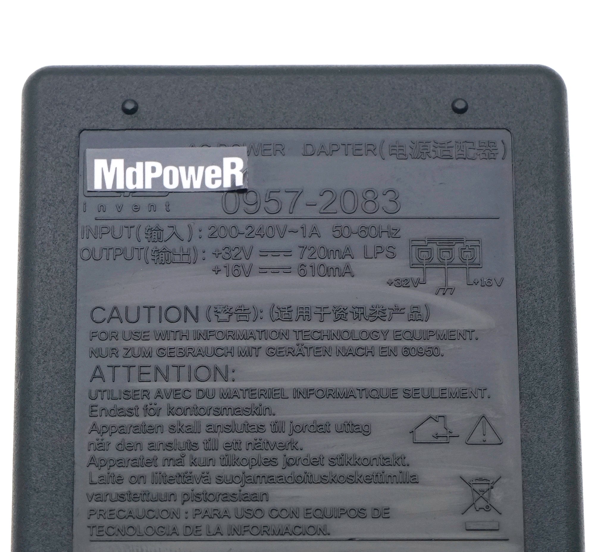 ORIGINAL FOR HP printer Scanner 0957-2083 32V 720mA 16V 610mA 0957-2146 32V 940mA 16V 625mA AC Adapter Charger Power supply