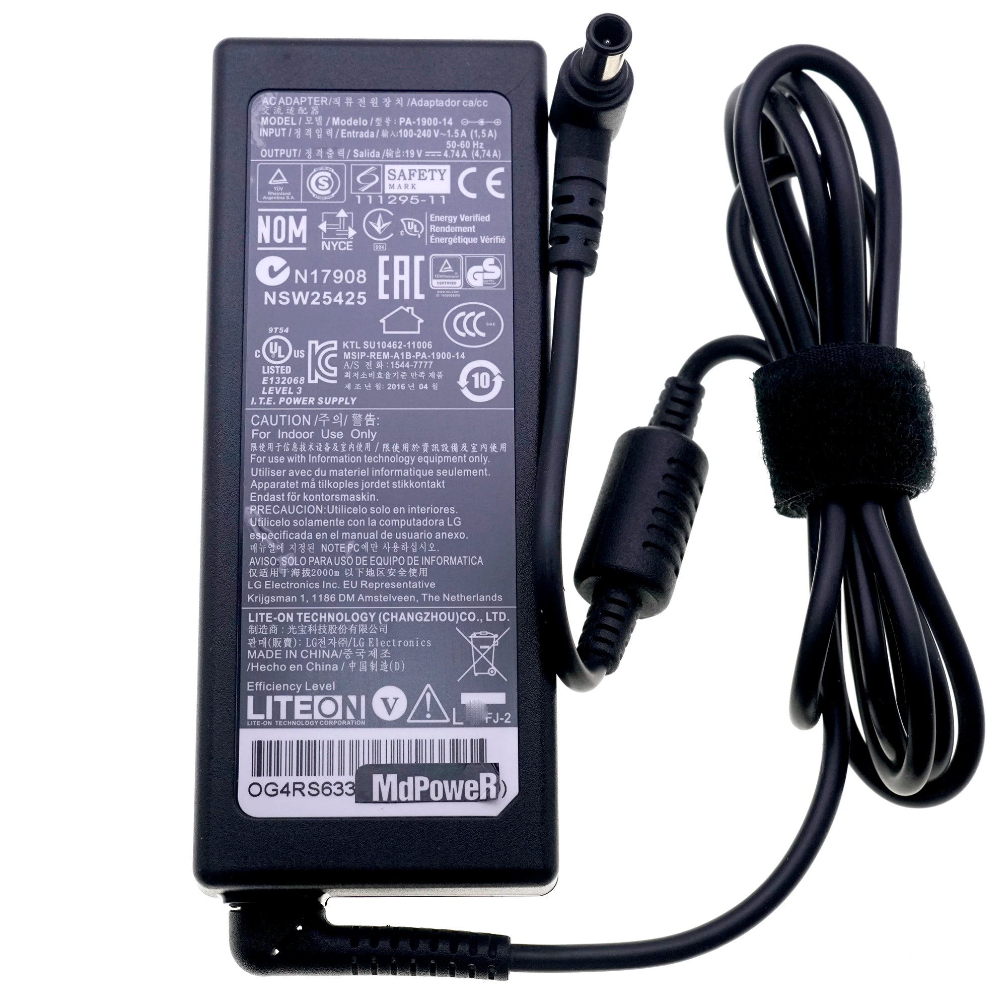new Original FOR LG 19V 4.74A 90W PA-1900-14 laptop A51 AC adapter Power supply Charger cord