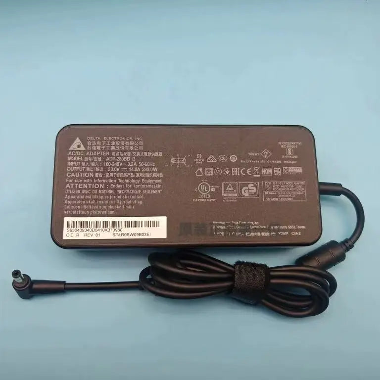 New Original Delta ADP-280BB B A18-280P1A 280W 20V 14A AC Adapter Laptop Charger for Gigabyte AORUS 15X ASF/RTX4070 Power Supply