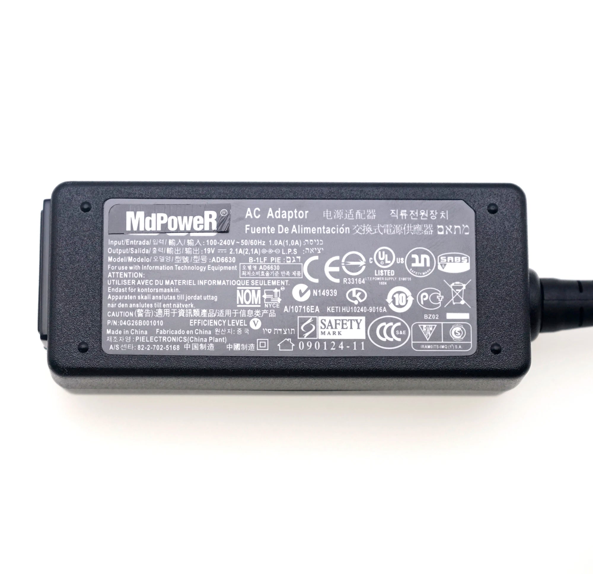 Original AD6630 19V 2.1A  For ASUS EeePC laptop AC adapter X101CH T101H 1005HA 1005PE 1201AC 1001HA 1001PX 2.5*0.7mm charger