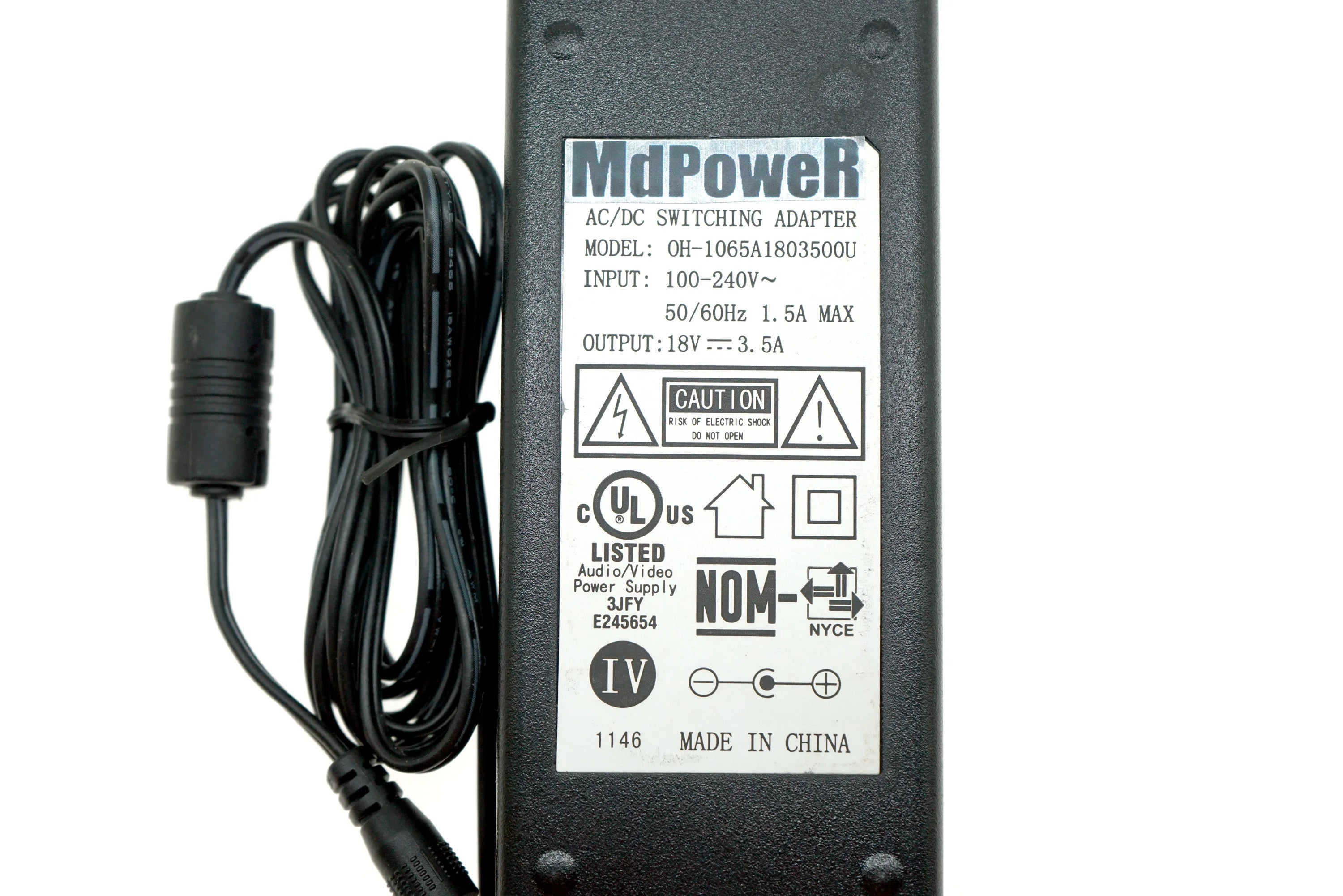 Genuine DC 18V 3.5A Switching Adapter Charger For PHILIPS Power Supply OH-1065A1803500U 1065A1803500U2 AS851/10 63w ac adapter